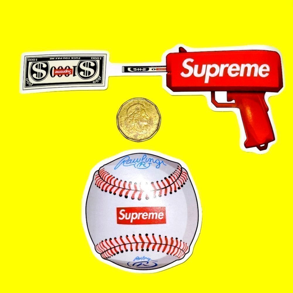 3/$20 brand new 2x waterproof Supreme stickers